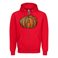 Red leopard pumpkin Zipper Hoodie - RanaPortraitStore