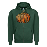 Sports Green leopard pumpkin Zipper Hoodie - RanaPortraitStore