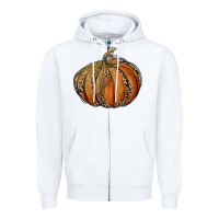 White leopard pumpkin Zipper Hoodie - RanaPortraitStore