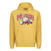 Antique Gold volleyball mom Premium Hoodie - MaliasSmallBusiness