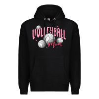 Black volleyball mom Premium Hoodie - MaliasSmallBusiness