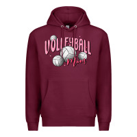 Burgundy volleyball mom Premium Hoodie - MaliasSmallBusiness