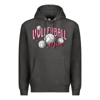 Charcoal Heather volleyball mom Premium Hoodie - MaliasSmallBusiness