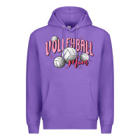 Purple volleyball mom Premium Hoodie - MaliasSmallBusiness