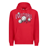 Red volleyball mom Premium Hoodie - MaliasSmallBusiness