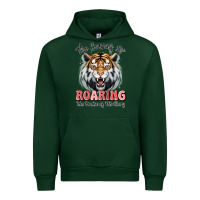 Forest Green the heavens are roaring tiger Urban Hoodie - MaliasSmallBusiness