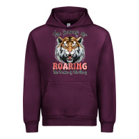 Mauve Wine the heavens are roaring tiger Urban Hoodie - MaliasSmallBusiness