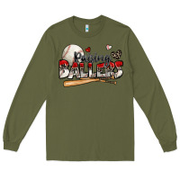 Army Green raising ballers baseball Long Sleeve Tee - Zillion Design Studio