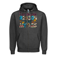 Charcoal Heather i see no good reason to act my age Zipper Hoodie - Zillion Design Studio