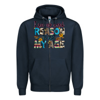 Navy i see no good reason to act my age Zipper Hoodie - Zillion Design Studio