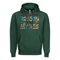 Sports Green i see no good reason to act my age Zipper Hoodie - Zillion Design Studio