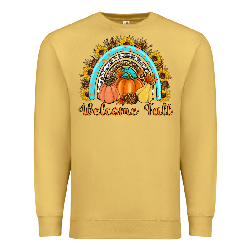 Welcome Fall Rainbow Premium Sweatshirt by Artiststas | Teevron