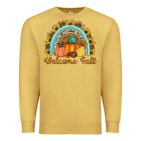 Antique Gold Welcome Fall Rainbow Premium Sweatshirt - Artiststas