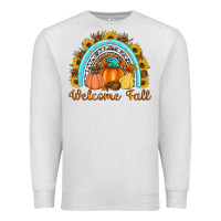 Oatmeal Heather Welcome Fall Rainbow Premium Sweatshirt - Artiststas