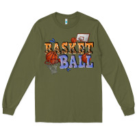 Army Green basketball Long Sleeve Tee - texasbilliewilder