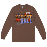 Chestnut basketball Long Sleeve Tee - texasbilliewilder