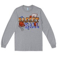 Heather Grey basketball Long Sleeve Tee - texasbilliewilder