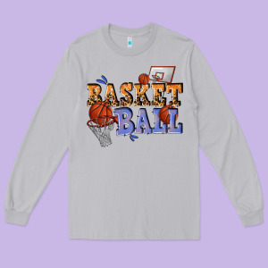 Basketball Long Sleeve Tee Designed By Texasbilliewilder