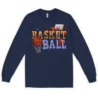 Navy basketball Long Sleeve Tee - texasbilliewilder