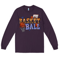 Plum basketball Long Sleeve Tee - texasbilliewilder