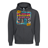 Smoke caution i really don't care Zipper Hoodie - Zillion Design Studio