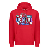 Red dental squad Premium Hoodie - MaliasSmallBusiness