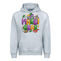 Heather Grey mardi gras Urban Hoodie - MaliasSmallBusiness