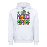 White mardi gras Urban Hoodie - MaliasSmallBusiness