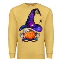Antique Gold witch gnome with pumpkin Premium Sweatshirt - BundleAndBundleShop