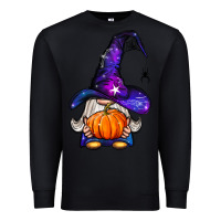 Black witch gnome with pumpkin Premium Sweatshirt - BundleAndBundleShop