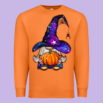 Witch Gnome With Pumpkin Premium Sweatshirt Designed By Bundleandbundleshop