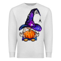 Oatmeal Heather witch gnome with pumpkin Premium Sweatshirt - BundleAndBundleShop