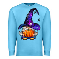 Ocean Blue witch gnome with pumpkin Premium Sweatshirt - BundleAndBundleShop