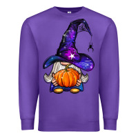 Purple witch gnome with pumpkin Premium Sweatshirt - BundleAndBundleShop