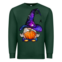 Sports Green witch gnome with pumpkin Premium Sweatshirt - BundleAndBundleShop