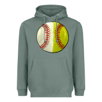 Sage half baseball softball Heavyweight Hoodie - JahusDesignShop
