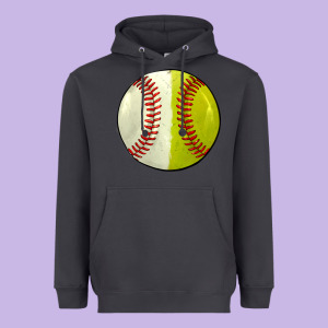 Half Baseball Softball Heavyweight Hoodie Designed By Jahusdesignshop