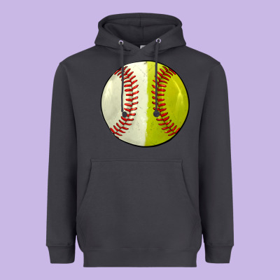 Half Baseball Softball Heavyweight Hoodie Designed By Jahusdesignshop