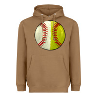 Toasted Coconut half baseball softball Heavyweight Hoodie - JahusDesignShop