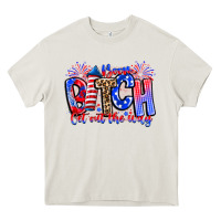 Cream boom bitch get out the way Heavy Core Tee - CowhideDigitalArt
