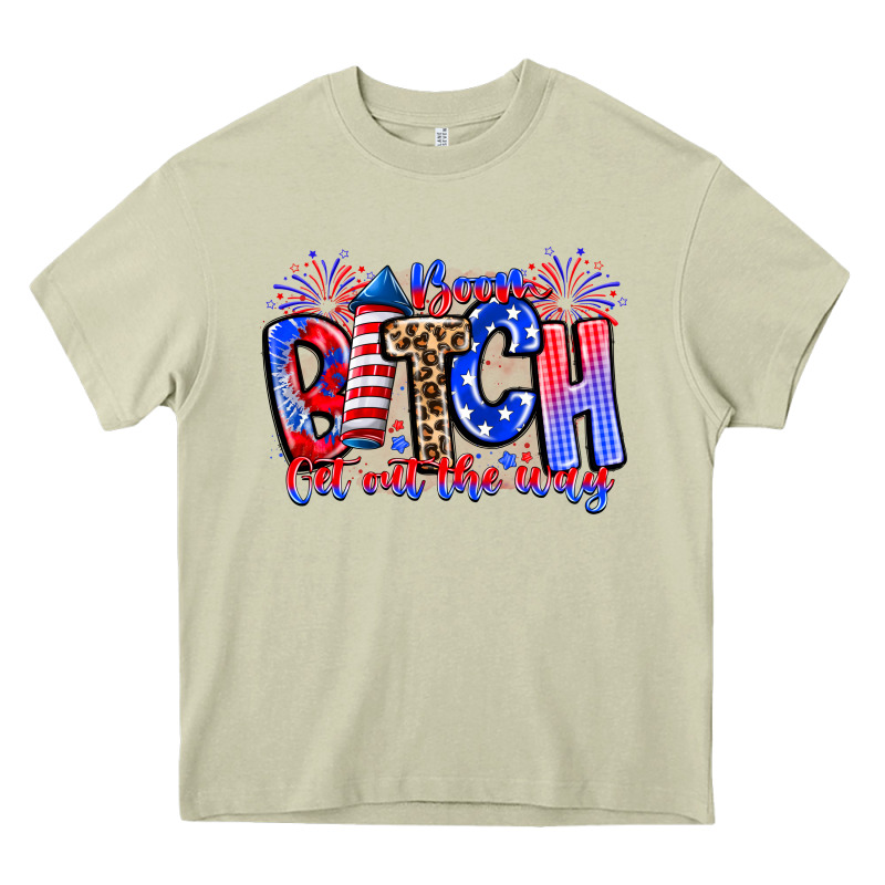Boom Bitch Get Out The Way Heavy Core Tee by CowhideDigitalArt | Teevron