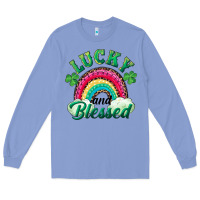 Colony Blue Lucky and blessed rainbow Long Sleeve Tee - RanaPortraitStore
