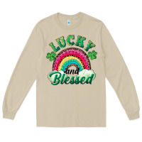 Mushroom Lucky and blessed rainbow Long Sleeve Tee - RanaPortraitStore