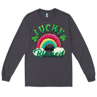 Smoke Lucky and blessed rainbow Long Sleeve Tee - RanaPortraitStore