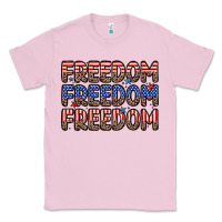 Bubblegum Pink freedom freedom freedom Classic Tee - Zillion Design Studio