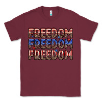Burgundy freedom freedom freedom Classic Tee - Zillion Design Studio