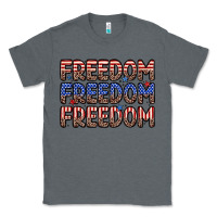 Charcoal Heather freedom freedom freedom Classic Tee - Zillion Design Studio