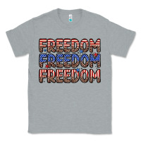 Heather Grey freedom freedom freedom Classic Tee - Zillion Design Studio
