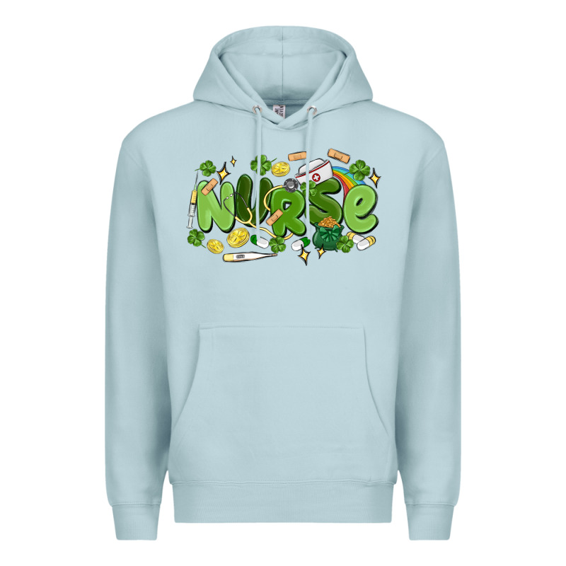 St.patrick's Day Nurse Premium Hoodie by MaliasSmallBusiness | Teevron