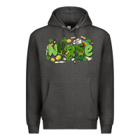 Charcoal Heather st.patrick's day nurse Premium Hoodie - MaliasSmallBusiness